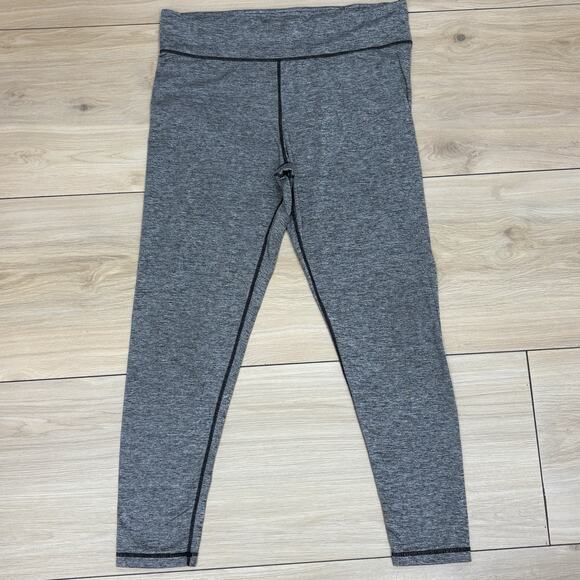 adidas Pants - Adidas Women’s XL ClimaLite High Rise Leggings Ankle Gray Pull On 27” Inseam